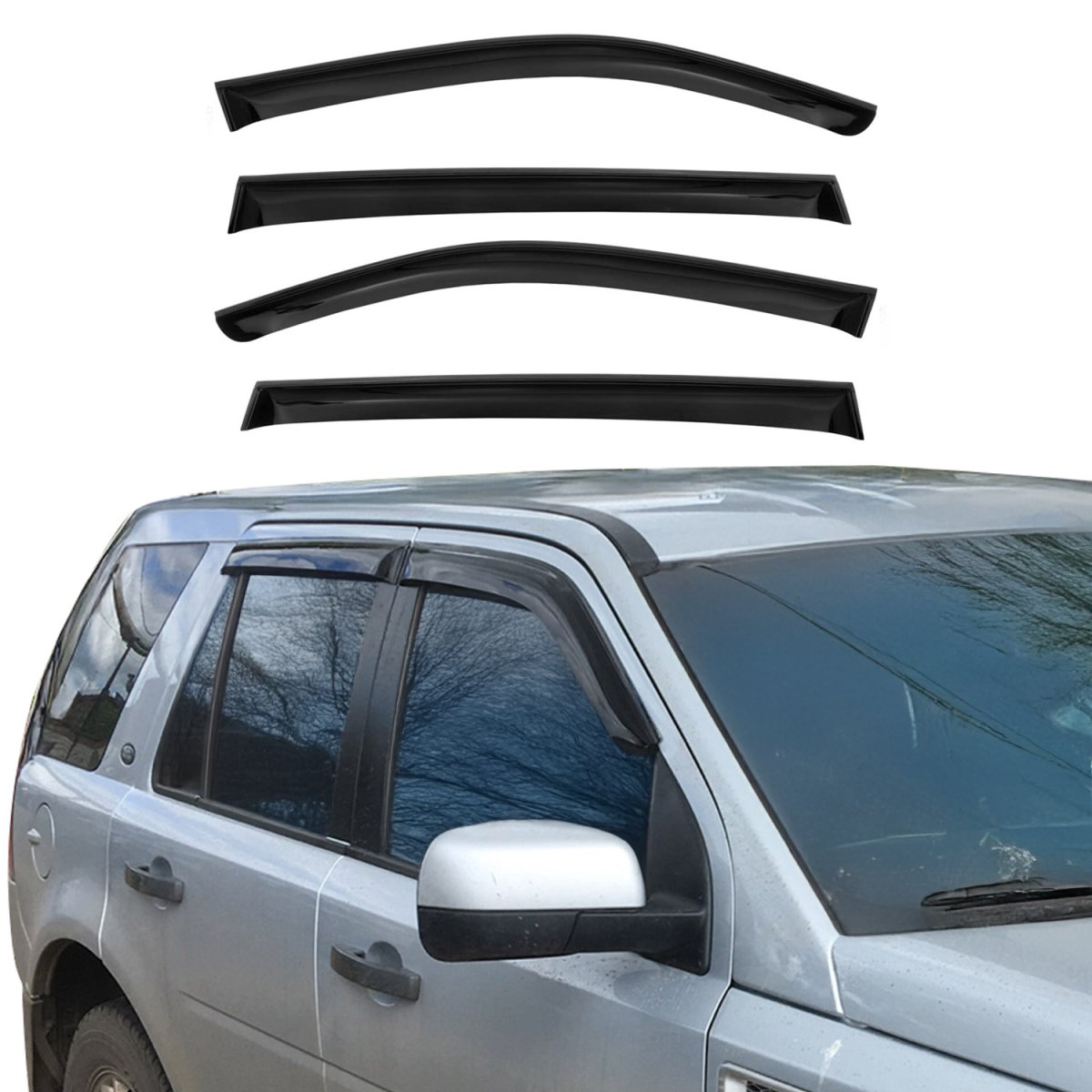 Nissan Juke Wind Deflector - Omac - Acrylic 4 Pcs - Black - '11-'18